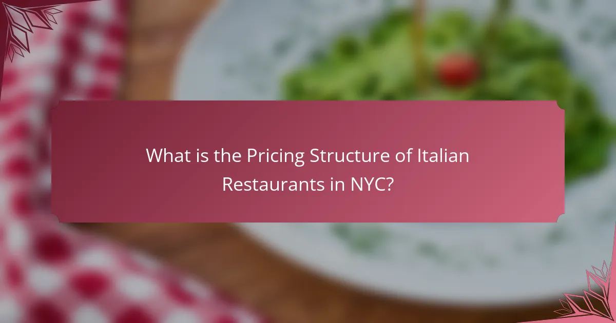 What is the Pricing Structure of Italian Restaurants in NYC?